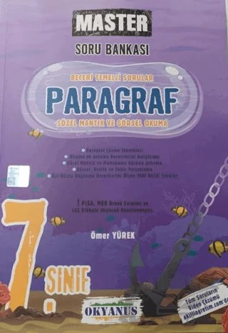 7. Sınıf Master Paragraf Soru Bankası – Ömer Yürek – Okyanus Yayınları kitap kapağı