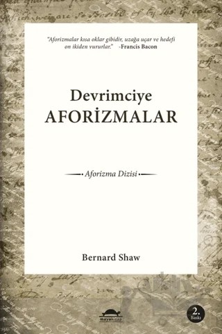 Devrimciye Aforizmalar – Bernard Shaw – Maya Kitap kitap kapağı