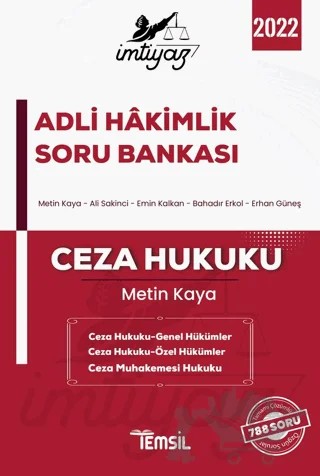 İmtiyaz Adli Hakimlik Soru Bankası – Metin Kaya, Ali Sakinci, Emin Kalkan, Bahadır Erkol, Erhan Güneş – Temsil Kitap kitap kapağı