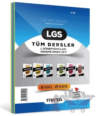 2025 LGS 1.Dönem Konuları Tüm Dersler Deneme Sınavı Seti 6 Fasikül 27 Deneme – Kolektif – Marka Yayınları kitap kapağı