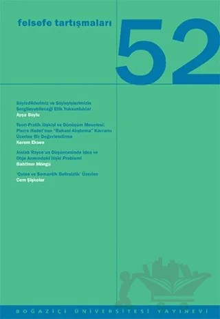 Felsefe Tartışmaları 52 – İrem Kurtsal Steen, Nurbay Irmak – Boğaziçi Üniversitesi Yayınevi kitap kapağı
