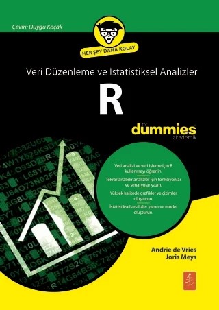 R for Dummies - R ile Veri Düzenleme ve İstatiksel Analizler – Andrie de Vries, Joris Meys – Dummies kitap kapağı