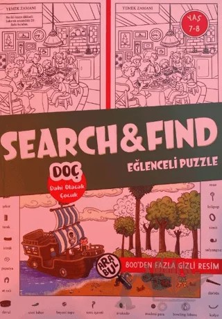 Search & Find Eğlenceli Puzzle 7 - 8 Yaş – Kolektif – Dahi Olacak Çocuk Yayınları kitap kapağı