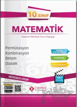 10. Sınıf Matematik Permütasyon Kombinasyon Binom Olasılık – Kolektif – Sonuç Yayınları kitap kapağı