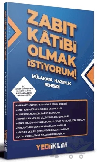 Zabıt Katibi Olmak İstiyorum Mülakat Hazırlık Rehberi – Kolektif – Yediiklim Yayınları kitap kapağı