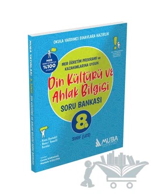8. Sınıf Din Kültürü ve Ahlak Bilgisi Soru Bankası – Mustafa Kızılova, Cesim Karadağ – Muba Yayınları kitap kapağı