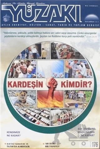 Yüzakı Aylık Edebiyat, Kültür - Sanat, Tarih ve Toplum Dergisi Sayı: 176 Ekim 2019 – Yüzakı Yayıncılık kitap kapağı