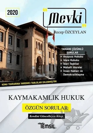2020 Mevki Kaymakamlık Hukuk Özgün Sorular – Recep Özceylan – Temsil Kitap kitap kapağı