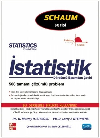 İSTATİSTİK /Statistics - Schaum's Serisi – Larry J. STEPHENS, Murray R. SPIEGEL – Nobel Akademik Yayıncılık kitap kapağı