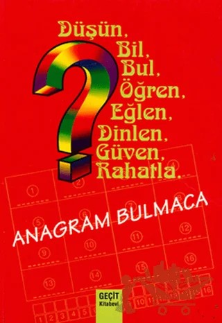 Anagram Bulmaca – Kolektif – Geçit Kitabevi kitap kapağı