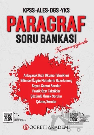KPSS ALES DGS YKS Paragraf Soru Bankası – Kolektif – Öğreti Akademi kitap kapağı