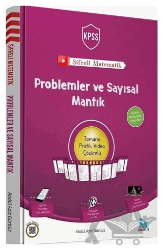 2020 KPSS Şifreli Matematik Problemler ve Sayısal Mantık Tamamı Video Çözümlü – Abdül Aziz Gürbüz – Modus Yayınları kitap kapağı