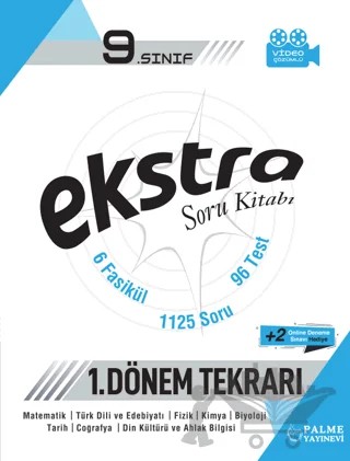 Palme 9. Sınıf Ekstra Soru Kitabı (1.Dönem Tekrarı) – Kolektif – Palme Yayınları kitap kapağı