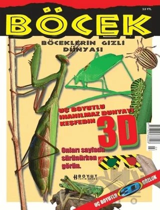 3D Çocuk Dergisi - Böceklerin Gizli Dünyası – Boyut Yayın Grubu kitap kapağı