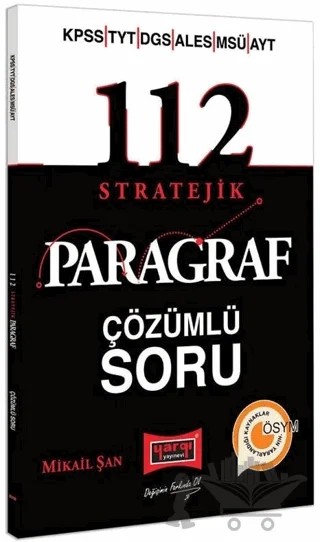 SÜPER FİYAT Yargı KPSS TYT DGS ALES MSÜ AYT 112 Stratejik Paragraf Soru Bankası Çözümlü - Mikail Şan Yargı Yayınları – Mikail Şan – Yargı Yayınevi kitap kapağı