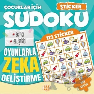 Çocuklar için Sudoku - Sticker Hediyeli Zor Seviye 1 – Kolektif – Dokuz Çocuk kitap kapağı