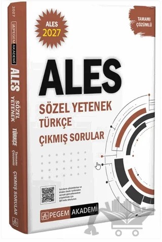 2027 ALES Sözel Yetenek Türkçe Tamamı Çözümlü Çıkmış Sorular – Kolektif – Pegem Akademi Yayıncılık kitap kapağı