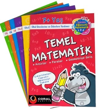 Limon Kids İlkokul Eğlenceli Temel Matematik Seti 7+Yaş (6 Kitap Set) – Soner Öztürk – Coral Dağıtım kitap kapağı