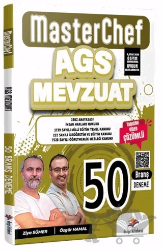 2026 MasterChef MEB AGS Mevzuat Tamamı Video Çözümlü 50 Branş Deneme – Ziya Sümer, Özgür Hamal – Dizgi Kitap kitap kapağı