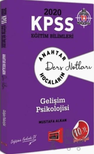 2020 KPSS Eğitim Bilimleri Gelişim Psikolojisi Ders Notları – Mustafa Alkan – Yargı Yayınevi kitap kapağı