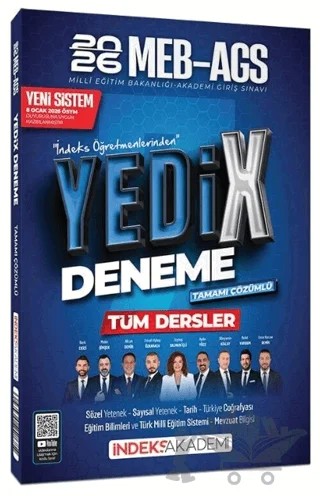 2026 MEB-AGS Tüm Dersler YediX 7 Deneme Çözümlü – Kolektif – İndeks Akademi Yayıncılık kitap kapağı