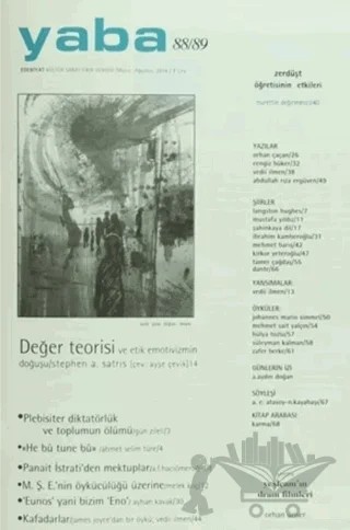 Yaba Edebiyat Dergisi Sayı: 88/89 – Yaba Dergisi Yayınları kitap kapağı