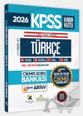 2026 FULLKPSS Lisans - Önlisans - Ortaöğretim Türkçe’nin Kara Kutusu ÖSYM Çıkmış Soru Bankası Son 15 Yıl – Kolektif – Karakutu Yayın kitap kapağı