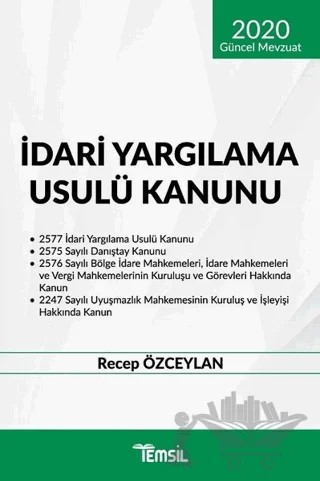 İdari Yargılama Usulü Kanunu (2020 Güncel Mevzuat) – Recep Özceylan – Temsil Kitap kitap kapağı
