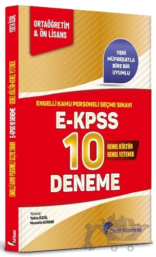 EKPSS Lise Ortaöğretim Ön Lisans 10 Deneme – Yekta Özdil, Mustafa Güneri – Özdil Akademi Yayınları kitap kapağı