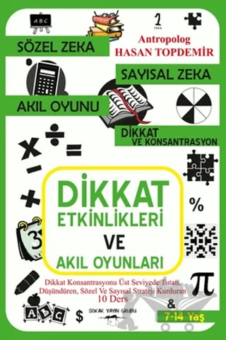 Dikkat Etkinlikleri ve Akıl Oyunları – Hasan Topdemir – Sokak Kitapları Yayınları kitap kapağı