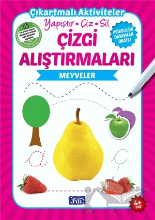 Çizgi Alıştırmaları - Meyveler (4 Yaş) – Kolektif – Parıltı Yayınları kitap kapağı