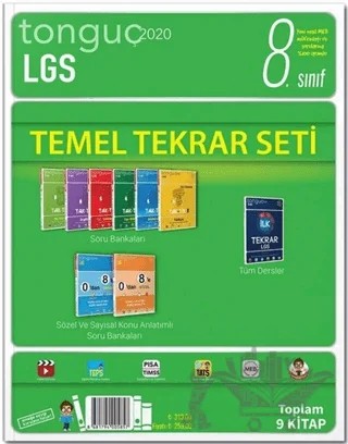 Tonguç 2020 8. Sınıf LGS Temel Tekrar Seti – Kolektif – Tonguç Akademi kitap kapağı