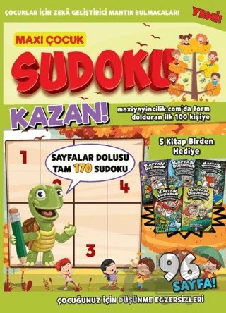 Maxi Çocuk Sudoku 11 – Bertan Kodamanoğlu – Maxi Yayıncılık kitap kapağı