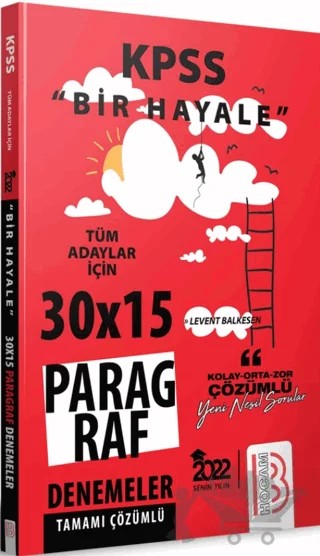 KPSS Bir Hayale Serisi Paragraf Denemeleri – Levent Balkesen – Benim Hocam Yayınları kitap kapağı