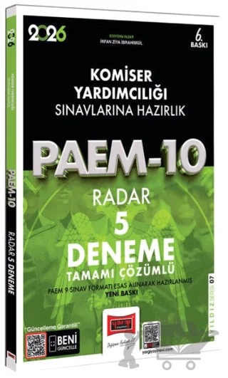 2026 PAEM Komiser Yardımcılığı Sınavlarına Hazırlık Radar 5 Deneme – İrfan Ziya İbrahimgil – Yargı Yayınevi kitap kapağı