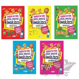 4-6 Yaş Okul Öncesi İngilizce Eğitim Seti - 5 Kitap – Hasibe Solak – Harika Çocuk Yayınları kitap kapağı