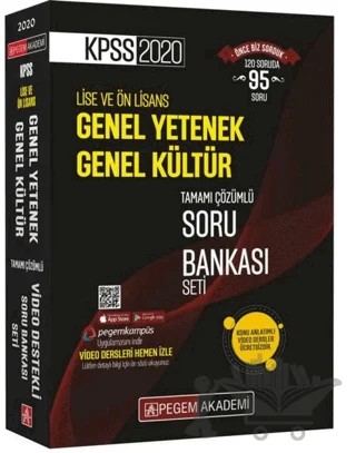 2020 KPSS Lise ve Önlisans Genel Yetenek Genel Kültür Tamamı Çözümlü Soru Bankası Seti – Kolektif – Pegem Akademi Yayıncılık kitap kapağı