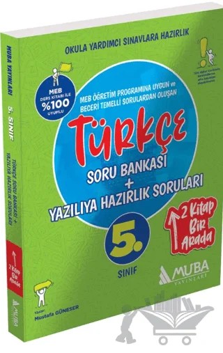 5. Sınıf Türkçe Soru Bankası + Yazılıya Hazırlık Soruları 2'Si 1 Arada – Kolektif – Muba Yayınları kitap kapağı