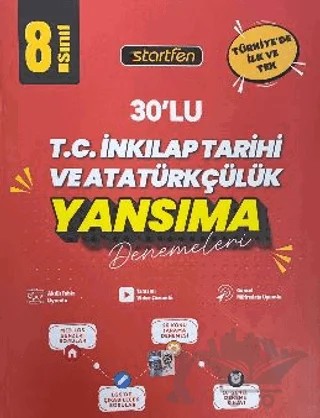 8. Sınıf T.C. İnkılap Tarihi ve Atatürkçülük 30'lu Yansıma Denemeleri – Kolektif – Startfen Yayınları kitap kapağı