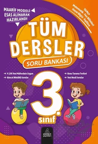 3. Sınıf Tüm Dersler Soru Bankası – Yunus Emre Çekiç – 4 Element Yayınları kitap kapağı