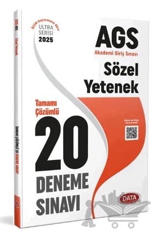 2025 AGS Sözel Yetenek Tamamı Çözümlü 20 Deneme Sınavı – Kolektif – Data Yayınları kitap kapağı