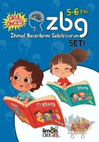 Zihinsel Becerilerimi Geliştiriyorum Seti 5-6 Yaş (4 Kitap Takım) – Kolektif – limonKIDS kitap kapağı