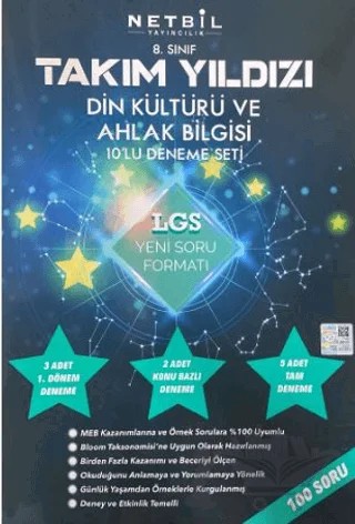 8. Sınıf LGS Takım Yıldızı Din Kültürü ve Ahlak Bilgisi 10'lu Deneme Seti – Kolektif – Netbil Yayıncılık kitap kapağı