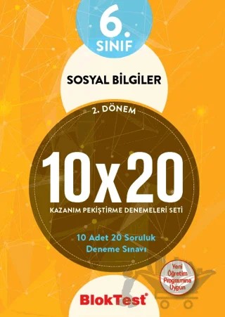 6. Sınıf 2. Dönem Sosyal Bilgiler 10x20 Kazanım Pekiştirme Denemeleri Seti – Kolektif – Tudem Yayınları - Bayilik kitap kapağı