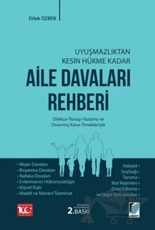 Aile Davaları Rehberi – Dilek Özbek – Adalet Yayınevi kitap kapağı
