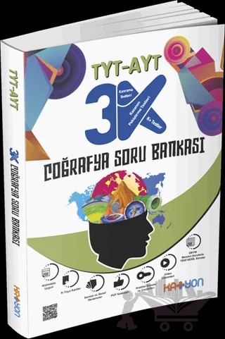 TYT - AYT 3K Coğrafya Soru Bankası – Kolektif – Katyon Yayınları kitap kapağı