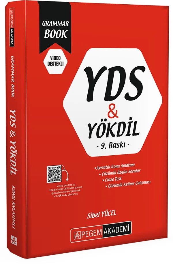 YDS YÖKDİL Grammar Book – Kitap İçerisinde Aktivasyon Kodu İle Aktif Edilen Video Ders İçerikleri İle – Pegem Akademi Yayıncılık kitap kapağı