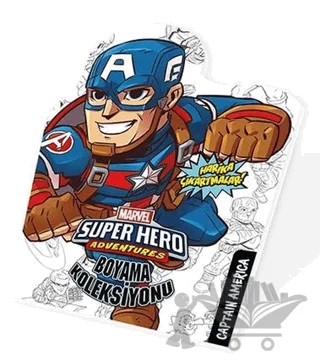 Captan America - Marvel Süper Kahramanlar Boyama Koleksiyonu – Kolektif – Beta Kids kitap kapağı