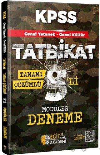 KPSS Genel Yetenek Genel Kültür Tatbikat Tamamı Çözümlü 5'li Modüler Deneme – Mehmet Eğit – Eğit Akademi kitap kapağı