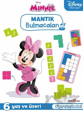 Disney Eğitsel Minnie Çıkartmalı Mantık Bulmacaları – Gökçe Demir – Beta Kids kitap kapağı